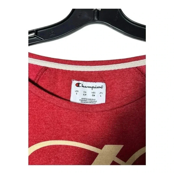 1896. CHAMPION “BUDWIEISER” PULLOVER SWEATSHIRT SIZE SMALL‎ RED/GOLD COLOR PRINT - Picture 5 of 9